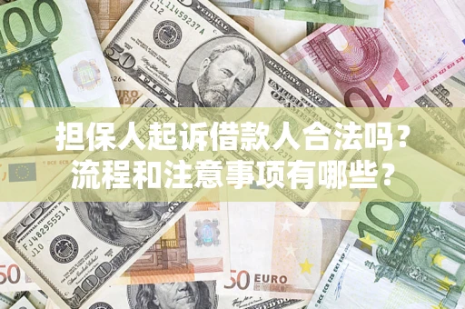 北京担保人起诉借款人合法吗？流程和注意事项有哪些？