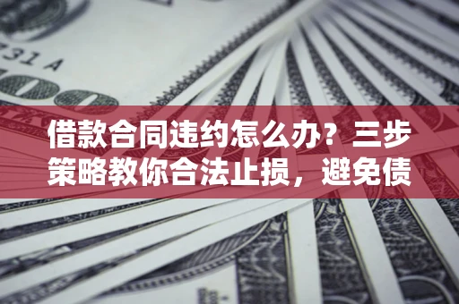 北京借款合同违约怎么办？三步策略教你合法止损，避免债务危机升级